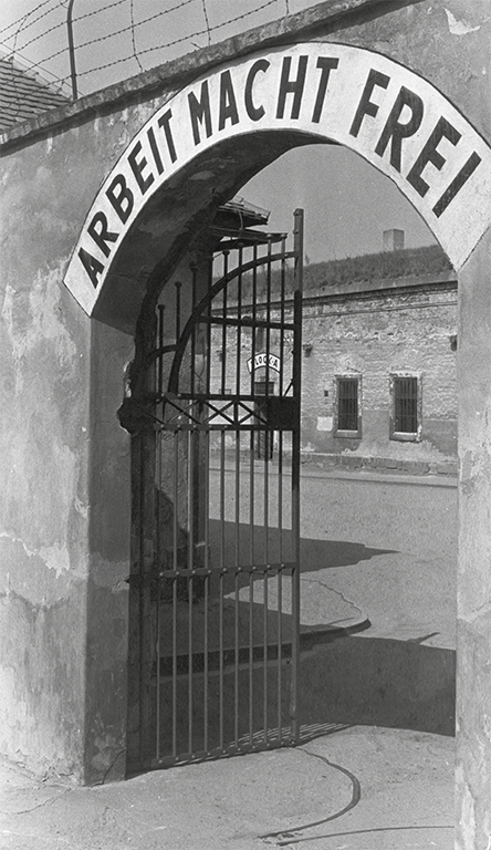 “Work makes you free”: Gate to the Theresienstadt ghetto 