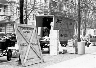 Berlin, emigrating Jews, moving van, 1939