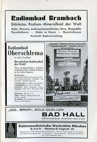Ads from the Reich Medical Calendar 1937