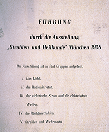 "Strahlen und Heilkunde“ exhibition, Munich 1938