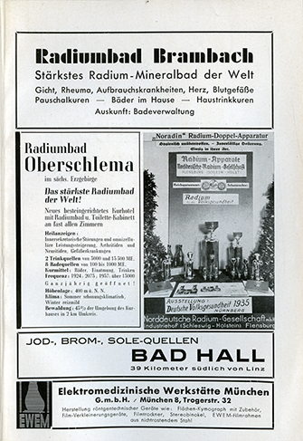 Anzeigen aus dem Reichsmedizinalkalender 1937